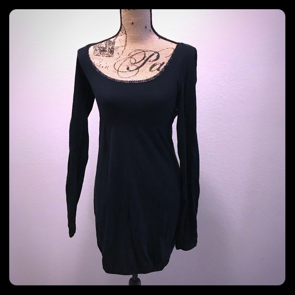 LONG SLEEVED DRESS/TUNIC FROM TULLE S - Picture 1 of 5